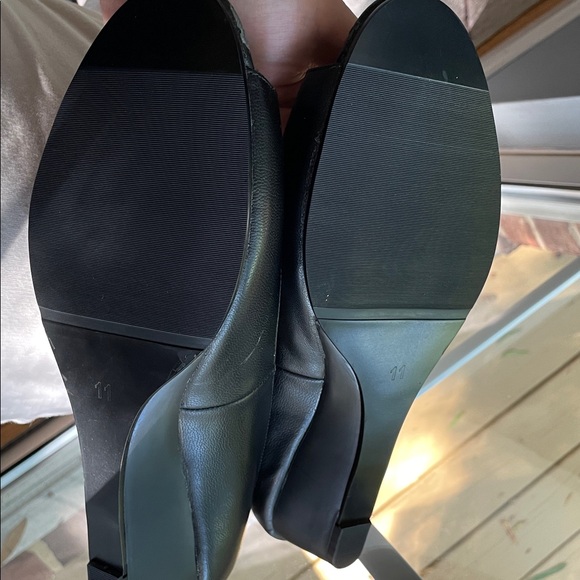 Le Dame - Rori Black Leather Peep Toe Wedge 12.5 W - Picture 12 of 12